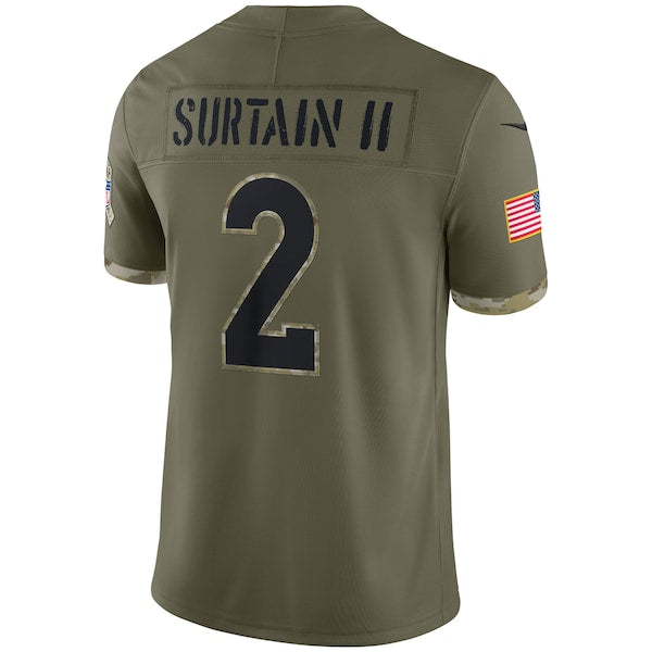 Men's Denver Broncos Patrick Surtain II Nike Olive Salute To Service Limited Jersey - Image 3