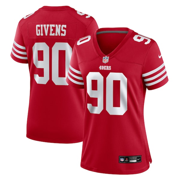 Kevin Givens San Francisco 49ers Nike Women's Game Jersey - Scarlet - Image 2