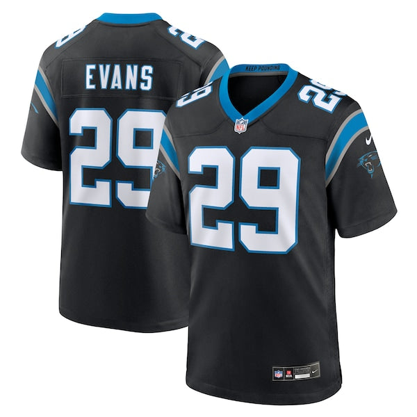 Akayleb Evans Carolina Panthers Nike Team Game Jersey - Black
