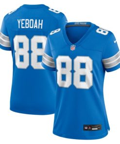 Alternative view of Kenny Yeboah Detroit Lions Nike Women's Team Game Jersey -  Blue