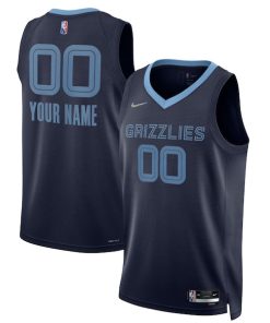 Memphis Grizzlies Nike 2021/22 Diamond Swingman Custom Jersey - Icon Edition - Navy