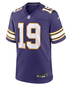 Alternative view of Adam Thielen Minnesota Vikings Nike Alternate Game Player Jersey - Purple