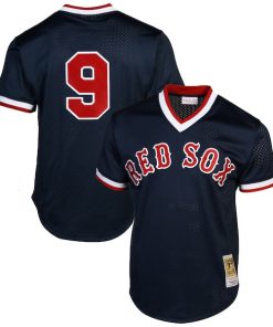 Ted Williams Boston Red Sox 1990 Authentic Cooperstown Collection Batting Practice Jersey - Navy Blue