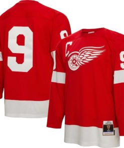 Gordie Howe Detroit Red Wings Big & Tall 1960 Captain Patch Blue Line Player Jersey - Red
