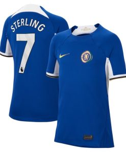Raheem Sterling Chelsea Nike Youth 2023/24 Home Stadium Replica Jersey - Blue