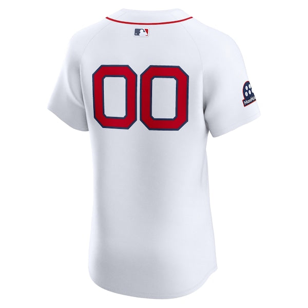 Boston Red Sox Nike Home Elite Sponsor Patch Custom Jersey - White - Image 3