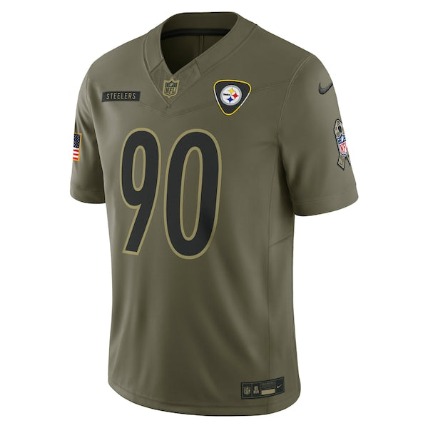 T.J. Watt Pittsburgh Steelers Nike 2025 Salute to Service Limited Jersey - Olive - Image 2