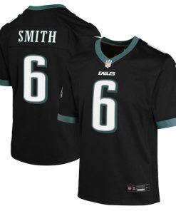 Alternative view of DeVonta Smith Philadelphia Eagles Nike Youth Game Jersey - Black/White