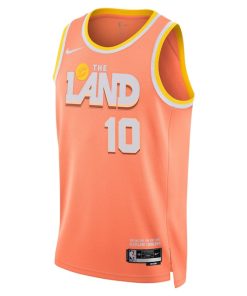 Alternative view of Darius Garland Cleveland Cavaliers Nike Unisex 2025/26 Swingman Jersey - Orange - City Edition