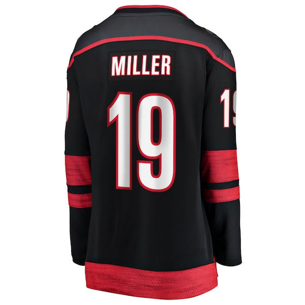 K'Andre Miller Carolina Hurricanes Women's Home Breakaway Jersey - Black - Image 3