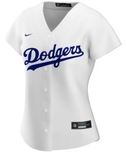 Alternative view of Nike Trevor Bauer Los Angeles Dodgers Women's Home Official Replica Player Jersey - White