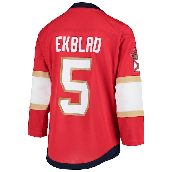 Aaron Ekblad Florida Panthers Youth Home Replica Player Jersey - Red - Image 3