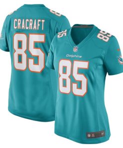 River Cracraft Miami Dolphins Nike Women's Game Player Jersey - Aqua