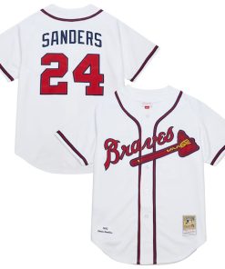 Deion Sanders Atlanta Braves  Cooperstown Collection 1992 Authentic Jersey - White