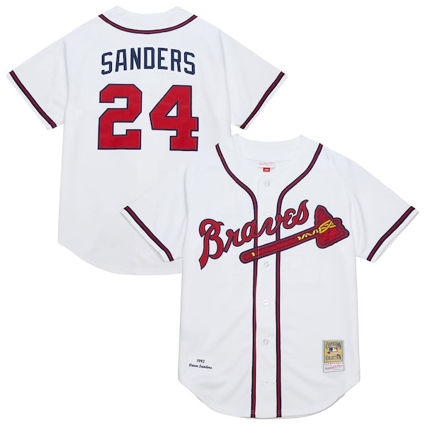 Deion Sanders Atlanta Braves Cooperstown Collection 1992 Authentic Jersey - White