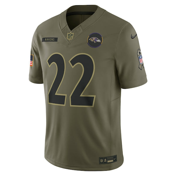 Derrick Henry Baltimore Ravens Nike 2025 Salute to Service Limited Jersey - Olive - Image 2