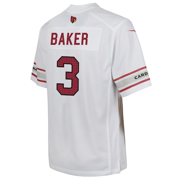 Budda Baker Arizona Cardinals Nike Youth Game Jersey - White/Black/Cardinal - Image 4