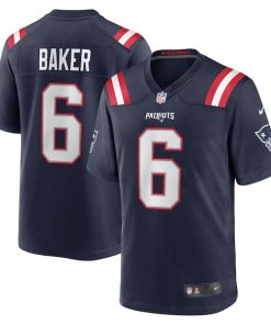 Javon Baker New England Patriots Nike Team Game Jersey -  Navy