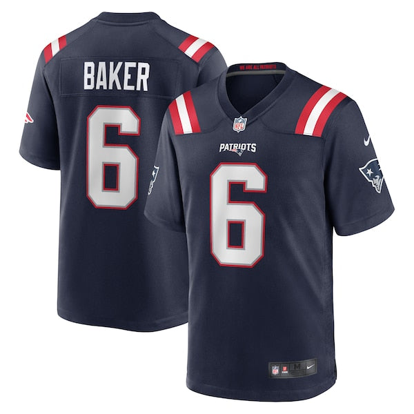 Javon Baker New England Patriots Nike Team Game Jersey - Navy