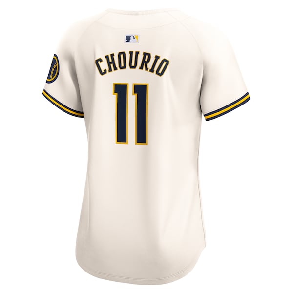 Jackson Chourio Milwaukee Brewers Nike Women's Home Limited Player Jersey - Cream - Image 3