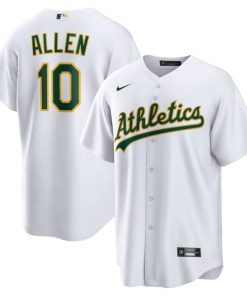 Alternative view of Nick Allen Oakland Athletics Nike Home Replica Jersey - White/Kelly Green