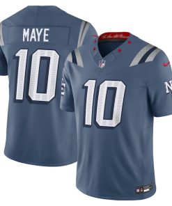 Drake Maye New England Patriots Nike 2025 Rivalries Collection Limited Jersey - Storm Blue