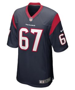 Alternative view of Nick Broeker Houston Texans Nike Team Game Jersey -  Navy