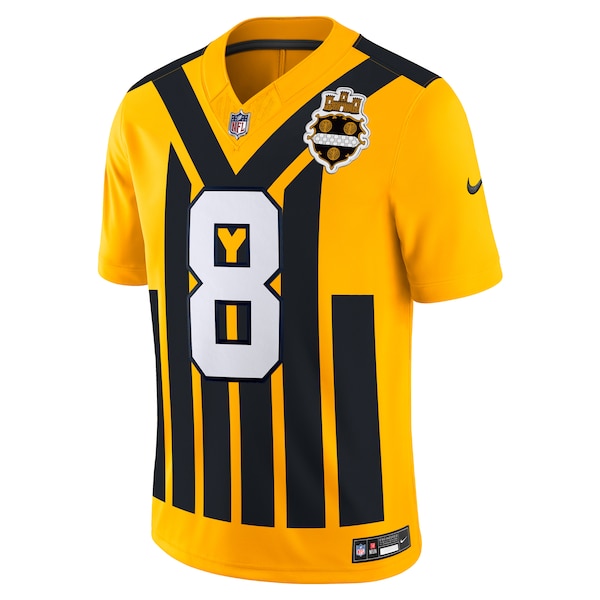Aaron Rodgers Pittsburgh Steelers Nike Alternate Vapor F.U.S.E. Limited Jersey - Gold/Black - Image 3