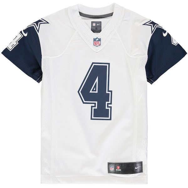 Dak Prescott Dallas Cowboys Nike Youth Color Rush Game Jersey - White/Navy - Image 3