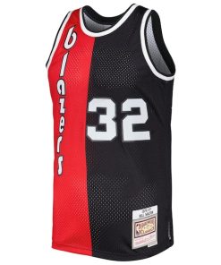 Alternative view of Bill Walton Portland Trail Blazers Hardwood Classics 1976/77 Split Swingman Jersey - Red/Black