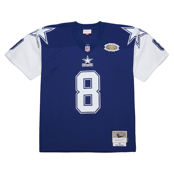 Troy Aikman Dallas Cowboys 1995 Legacy Replica Jersey - Navy - Image 2