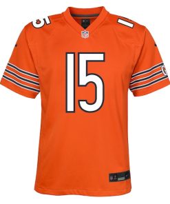 Alternative view of Rome Odunze Chicago Bears Nike Youth Alternate Game Jersey - Orange