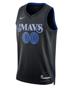 Alternative view of Dallas Mavericks Nike Unisex 2023/24 Custom Swingman Jersey - Black - City Edition