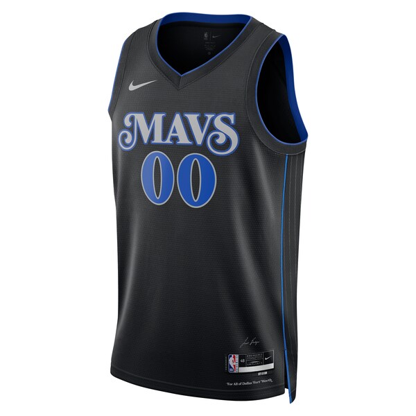 Dallas Mavericks Nike Unisex 2023/24 Custom Swingman Jersey - Black - City Edition - Image 2