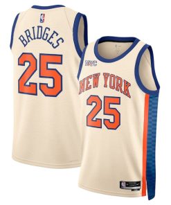 Mikal Bridges New York Knicks Nike Unisex 2025/26 Swingman Jersey - Cream - City Edition