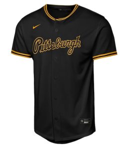 Alternative view of Pittsburgh Pirates Nike Youth Alternate 2 Replica Jersey - Black
