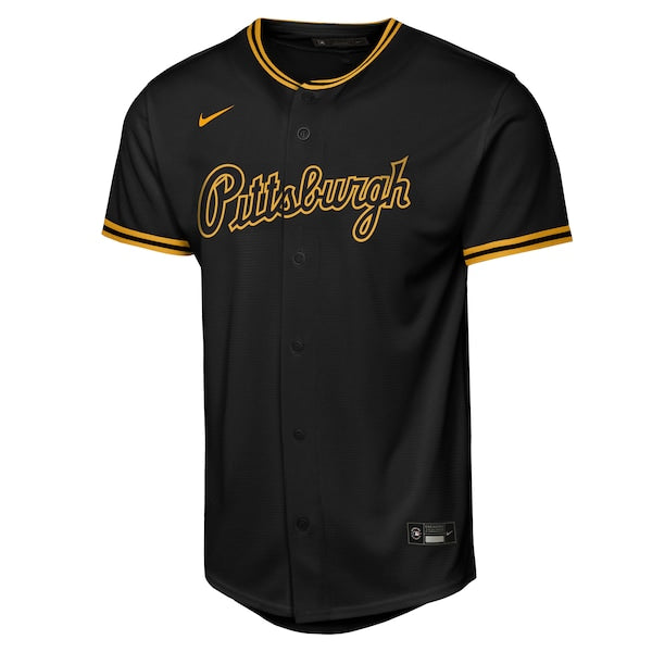 Pittsburgh Pirates Nike Youth Alternate 2 Replica Jersey - Black - Image 2