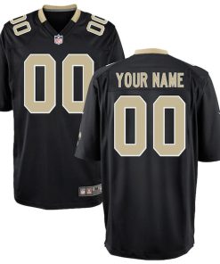 New Orleans Saints Nike Youth Custom Game Jersey - Black