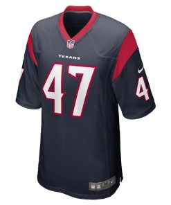 Alternative view of Andrew Beck Houston Texans Nike Game Player Jersey - Navy