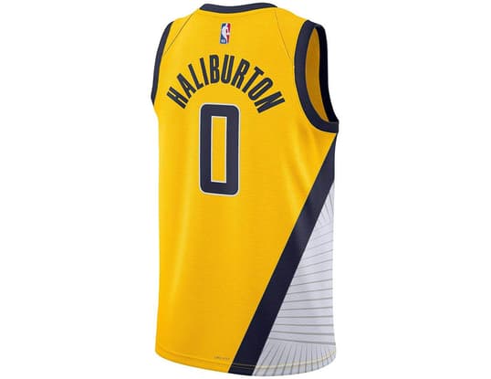 Tyrese Haliburton Indiana Pacers Nike Unisex Swingman Jersey - Icon Edition - Yellow - Image 3