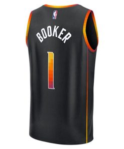 Alternative view of Devin Booker Phoenix Suns  Fast Break Replica Player Jersey - Statement Edition - Black