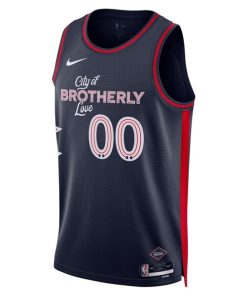 Alternative view of Philadelphia 76ers Nike Unisex 2023/24 Custom Swingman Jersey - Navy - City Edition