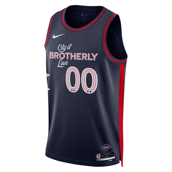 Philadelphia 76ers Nike Unisex 2023/24 Custom Swingman Jersey - Navy - City Edition - Image 2