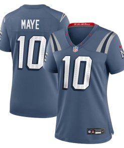 Drake Maye New England Patriots Nike Women's 2025 Rivalries Collection Game Jersey - Storm Blue