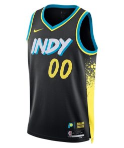 Alternative view of Indiana Pacers Nike Unisex 2023/24 Custom Swingman Jersey - Black - City Edition