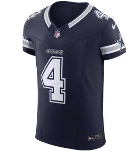 Alternative view of Dak Prescott Dallas Cowboys Nike Vapor F.U.S.E. Elite Jersey - Navy