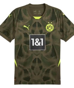 Alternative view of Borussia Dortmund Puma 2024/25 Replica Short Sleeve Goalkeeper Jersey - Olive
