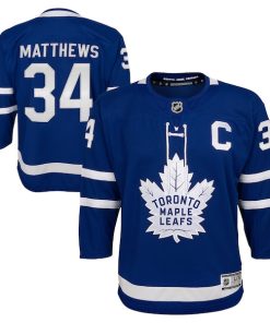 Alternative view of Auston Matthews Toronto Maple Leafs Youth Home Premier Player Jersey - Blue/Black
