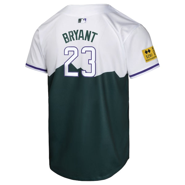 Kris Bryant Colorado Rockies Nike Youth City Connect Limited Player Jersey - Green - Image 3