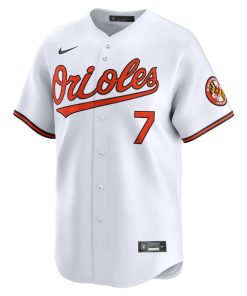 Alternative view of Jackson Holliday Baltimore Orioles Nike Home Limited Player Jersey - White